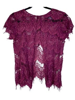 INNY Deep Purple Lace Top - Medium | Feminine & Chic